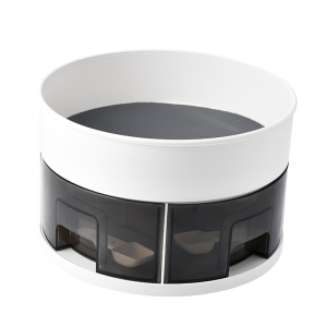 Rak Organizer Dapur Multifungsi Putar Stainless Steel dengan Papan Penyimpanan