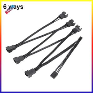 Portable PWM Extension Cable 5/6 Ways Power Multi Splitter Female To Male Extension Cable Connector PVC Insulation Material for PC Case Fan