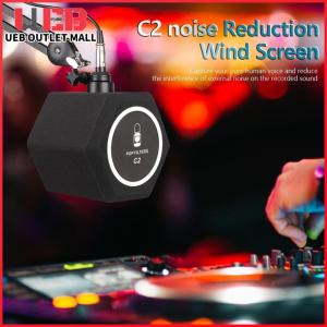High-Quality Microphone Screen for Recording and Streaming C2 Studio Mic Wind Screen with Noise Reduction Feature
