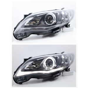 Toyota Altis 11-13 Black Projector Head Lamp w Ring & Light Bar Driving Lamp [ One Pair Left & Right ]