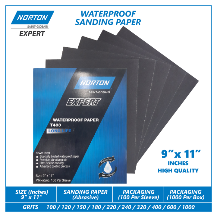Sand Paper Liha Norton Expert 9" x 11" Inches (Sold Per Piece ...