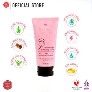 Viva White Sleeping Mask Waterdrop 80gr - Soothing Aloe Gel Moisture 80gr - Kosmetik Herbal Online