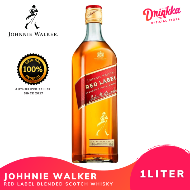 Johnnie Walker Red Label Blended Scotch Whisky 1L | Lazada PH