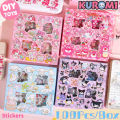 100PCS DIY Sanrio Cinnamon Kuromi Cute Stickers Transparent Cartoon Sticker Gift Box DIY Stationery Pencil Case Stickers. 