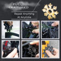 Screwdriver Keychain 18 in 1 Multifunction Snowflake Snow Wrench Portable Bike Camp Hiking Repair Tool Outdoor Spanner. 