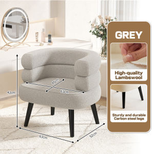 Dressing Chair Lamb Velvet Chair Ins Style Nordic Chair Bedroom Makeup Chair Kerusi Ruang Tamu