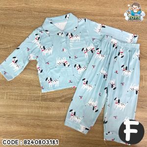 ✅พร้อมส่งในไทย✅ชุดนอนเด็ก เสื้อแขนยาว กางเกงขายาว กระดุมหน้า B240803181