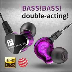 Headset QKZ CK9 original Dual Speaker Running Sport Stereo Music Gaming Earphone with mic