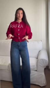 HH Women Fashion Solid Tops Heart-shaped Buttons Cardigans Female Spring Casual Long Sleeve O-Neck Knitting Sweaters Coats