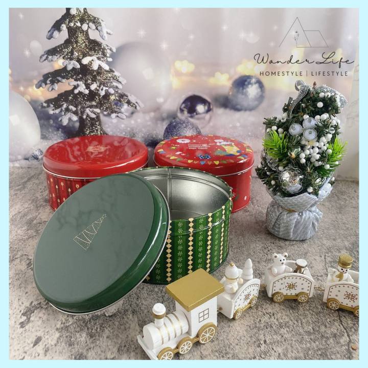 Round Cookies Gift Box Candies Box Metal Storage Box Pastry Gift ...