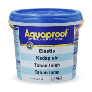 AQUAPROOF 4KG WARNA ABU-ABU CAT TEMBOK ABU - ABU 4KG CAT AQUAPROOF 4KG ABU-ABU