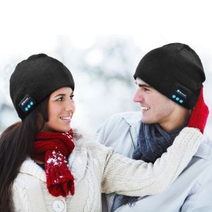 Topi Kupluk pria wanita dengan fitur bluetooth with headset /handsfree Kupluk Bluetooth Knit Bisa Buat Telepon