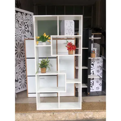 Kệ sách gỗ chữ U kệ gỗ thông minh đa năng bền và đẹp chất gỗ MDF