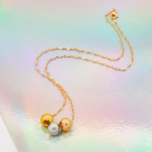 Hyl Jewelry 301N Kalung Titanium Wanita Karat Emas Silver Asli Panjang Muda Dan Anti Luntur