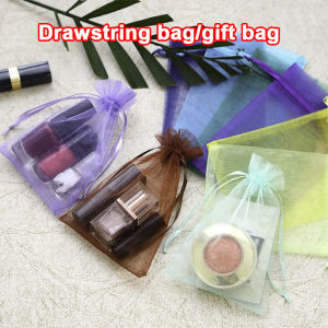 Elegant Green Organza Gift Bags with Drawstring - 10pcs Set for Wedding Birthday and Special Occasions