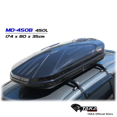 TAKA MD-450B [XL Size] 450L Car Roof Box [Explorer Series] [Glossy Black] Cargo Roofbox