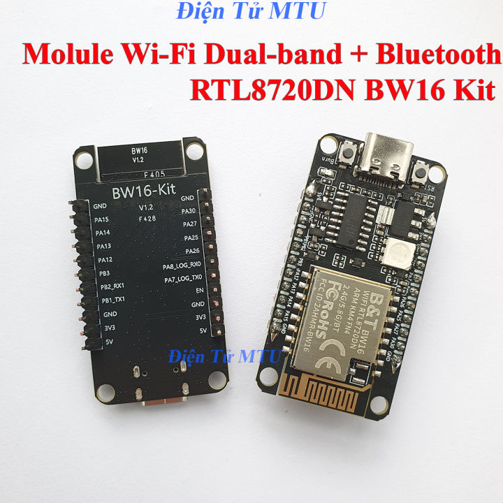 Mạch thu phát Dual-band Wi-Fi + Bluetooth SoC RTL8720DN BW16 Kit ...