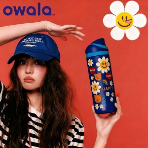 【SG Ready Stock】Owala FreeSip 24oz/32oz Insulated Stainless Steel Bottle Locking Push-Button Lid BPA-Free