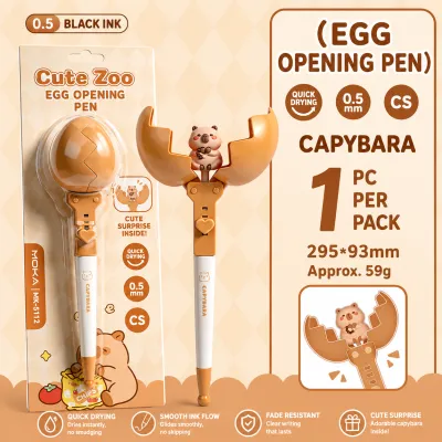 Pulpen Karakter Kawaii Panda Puppy Pony Capybara Cute Pen 0.5mm Estetik