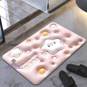 AY003 พรมเช็ดเท้าลายน่ารัก ซับน้ำเร็วและแห้งไว ด้านหลังพรมกันลื่น ช่วยยืดตัวพรมกับพื้น กว้าง40 ยาว60ซม.