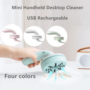 Mini Handheld Cleaner USB Rechargeable Desk Cleaner Vacuum Electric Cleaning Dust Collector Auto Portable Desktop Mini Vacuum Cleaner Cleaning Tool for Cleaning Desktop Keyboard Sofa