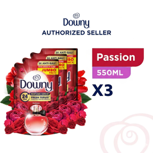 Downy Konsentrat Pelembut dan Pewangi Pakaian Keharuman Passion 3x550ml