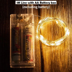 1M LED Fairy Lights Battery Operated 2x AA Copper Wire Starry Fairy Lights