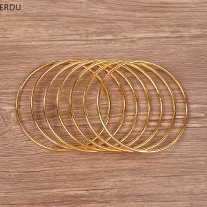 💕💞【Special price】ERDU ห่วงโลหะจับฝันสีทอง3นิ้ว10แพ็คสำหรับนักฝันและงานฝีมือ