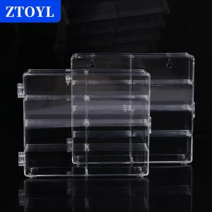 [COD] ZTOYL กล่องเก็บของโปร่งแสงติดผนังรถยนต์กันฝุ่น1:64กล่องแสดงรถอะคริลิคสำหรับรถยนต์โมเดลรถ1ชิ้นกล่องเก็บของเล่น