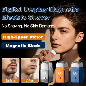 💕Digital Display Magnetic Suction💕Electric Shaver Rechargeable Razor Gift Box Portable Digital Display Beard Shaver电动剃须刀