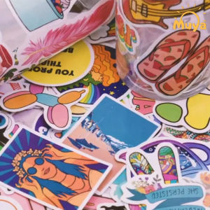 MUYA 3Pcs Random Stickers Waterproof Stickers for Laptop Water Bottle