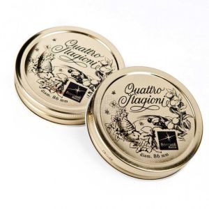 Bộ 2 nắp vặn Quattro bằng thiếc 86mm - Bormioli Rocco - Italy