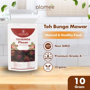 Teh Bunga Mawar Rose Flower Kemasan Toples Flower Tea Organik Kering Dried Alami 10gr