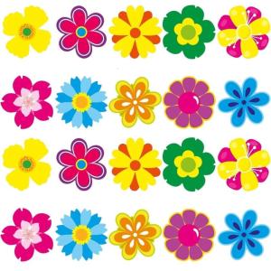 500Pieces Glittering Flower Sticker Wrapping Label Seal Sticker for Seal Envelope Packaging Scrapbooking Sticker