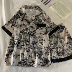Chinese Elegant Ink and Wash Painting Womens Pajamas Ancient Style Classical Flavor Sleepwear 2026 New Summer Fashion Nightgown