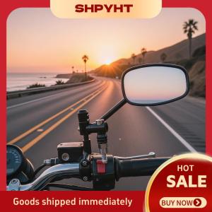 SHPYHT✨ Universal CNC Motorcycle Side Mirror Folding Mechanism Adapter 1 2Pcs Adjustable Rearview for Road Safety Adventure and Urban Travel