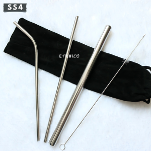 STAINLESS STRAW Set 5 in 1 Sedotan Stainless