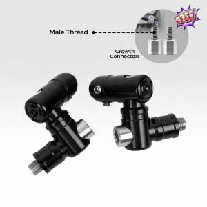 1 Pair CNC Aluminum Motorcycle Side Mirror 360° Rotatable Foldable Rearview Mirror Fully Adjustable Universal Fit Easy Install Black & Silver
