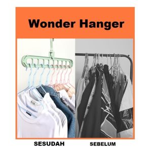 Gantungan Baju Serba guna Magic Hunger Gantungan baju 9 in 1 Murah Kualitas Lokal Gantungan Kerudung Gantungan kacamata Jemuran Baju Serba guna