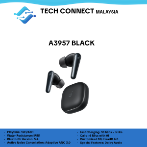 Anker A3957 Soundcore Liberty 5Noise-Cancelling Wireless Earbuds 2x Stronger Voice Reduction Real-Time