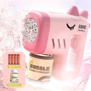 Kids Bubble Gun Dinosaur Gatling Electric Bubble Machine Gun Automatic Bubble Gun Outdoor Play Party Gift Kids Birthday Gift