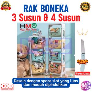 Rak Boneka 3 Susun dan 4 Susun Rak Penyimpanan Bonus Pisau Lipat Cantik - Bisa COD