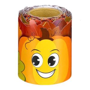 10m Pumpkin Leaf Bulletin Border Trim Autumn Bulletin Board Borders Classroom Borders Decorative Borders for Whiteboard