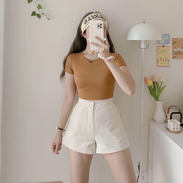 cotton spandex crop top