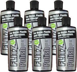 Flitz Multi Purpose Metal Polish Liquid - 7.6oz Bottle of USA-Made Tarnish Remover - For Aluminum Chrome Brass Nickel Silver - Non-Abrasive Metal Cleaner and Polish Restorer (1 Pack)