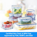 LocknLock Eco-Friendly Classic Airtight Rectangular Food Container with Divider 550ml HPL815C | Lunch Box, Bento Box. 