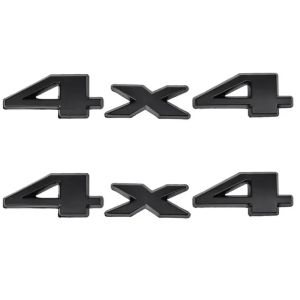 2Pcs 3D 4x4 Car Metal Stickers 4x4 Off-Road Vehicle Car Hood Fender Modification Stickers Universal Car Accessories