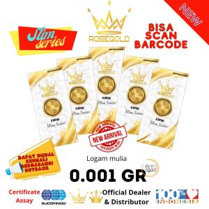 ROSE GOLD SLIM SERIES 0.001GRAM LOGAM MULIA
