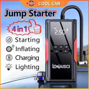 4 in 1 Car jumper powerbank 99800mAh 12V car jumper power bank with pump power bank jumper starter kereta heavy duty Car Emergency Jump Start Power Bank car tyre pump portable car jumper battery充电宝 汽车启动器