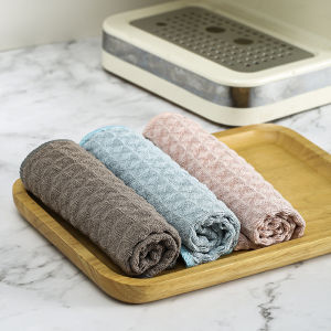 Cleaning Cloth Kitchen Home Adults Wash Dish Cloth Absorbent Soft Table Wipe/Grease-Free/Waffle Texture/Restaurant Staff